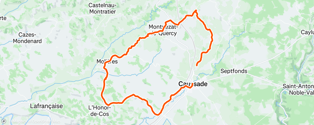 Map of the activity, Sortie vélo dans l'après-midi