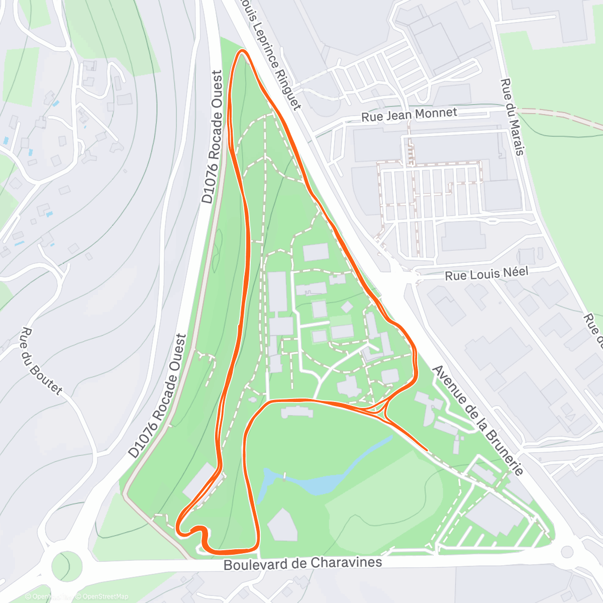 Map of the activity, Seance côtes avec la team du mercredi