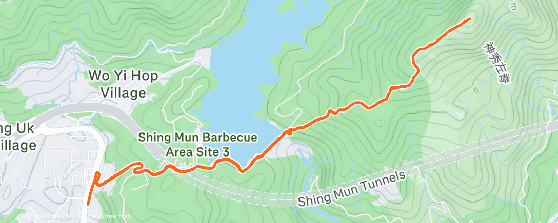 Map of the activity, Evening Trail Run