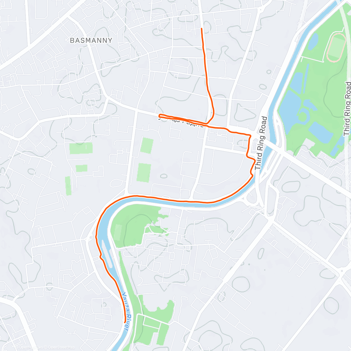 Карта физической активности (Sat 9AM 5KM Олимпийская деревня)