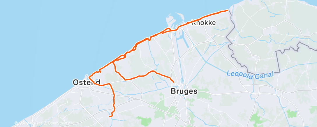 Map of the activity, Ochtendrit op mountainbike