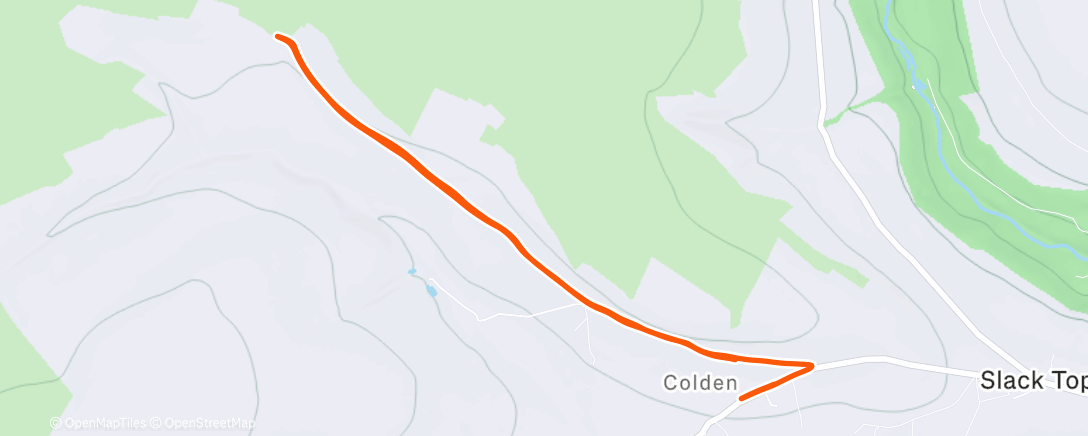 Map of the activity, Afternoon Run