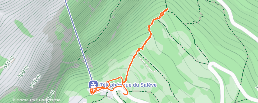 Map of the activity, Petit tour au Salève