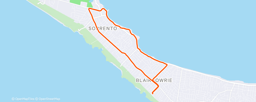 Map of the activity, Lunch Run