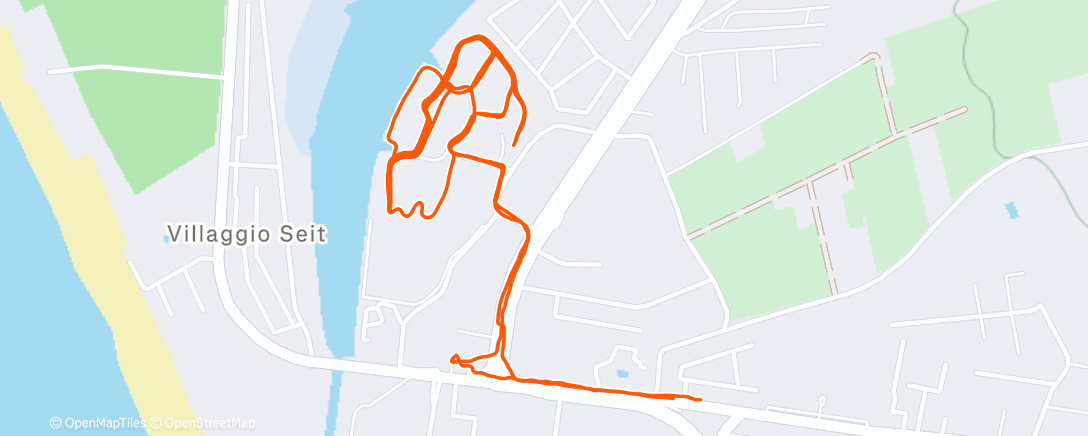 Map of the activity, Corsa mattutina