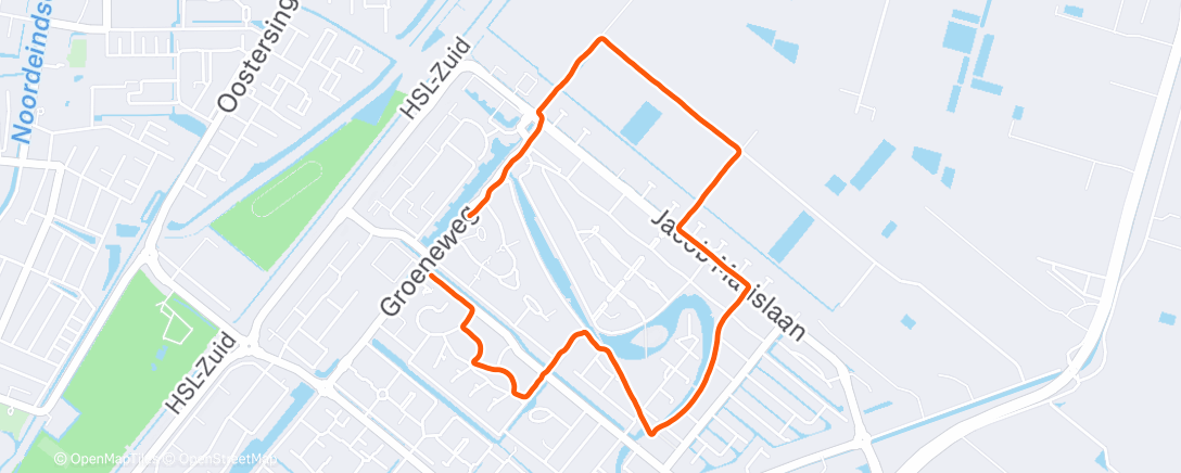 Map of the activity, Morning Run