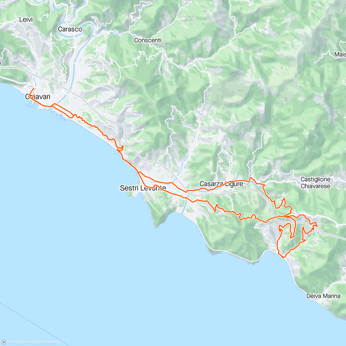 Map of the activity, QD Saisonauftakt in Ligurien - Einrollen