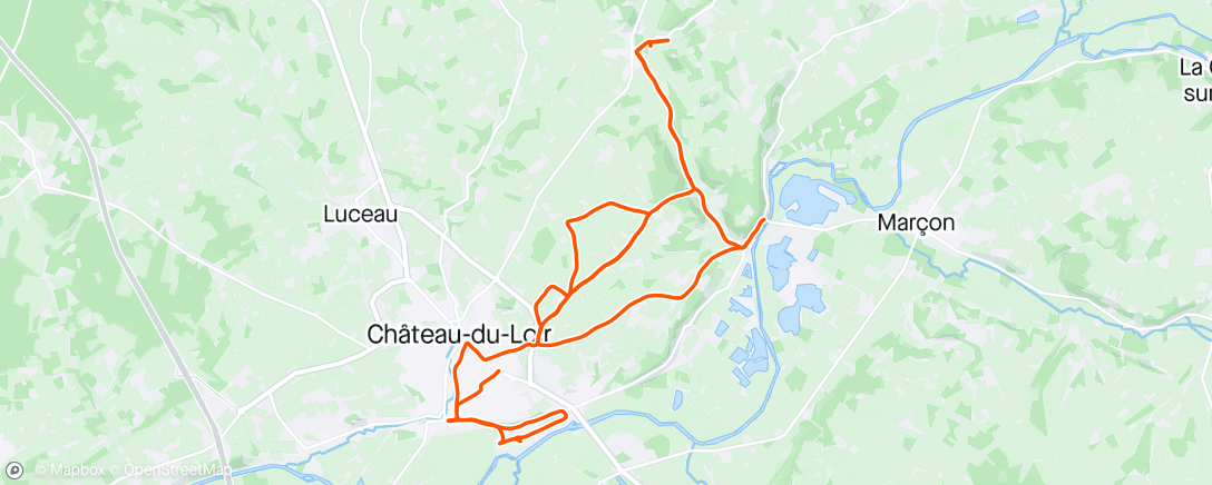 Map of the activity, Afternoon Run