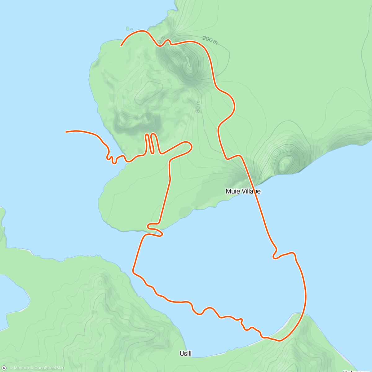 Mapa de la actividad (Zwift - Group Ride: SZR Evening Joyride (D) on Ocean Lava Cliffside Loop in Watopia)