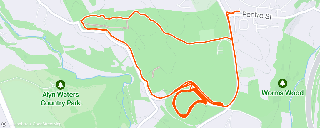 Map of the activity, Morning Run 10x800m