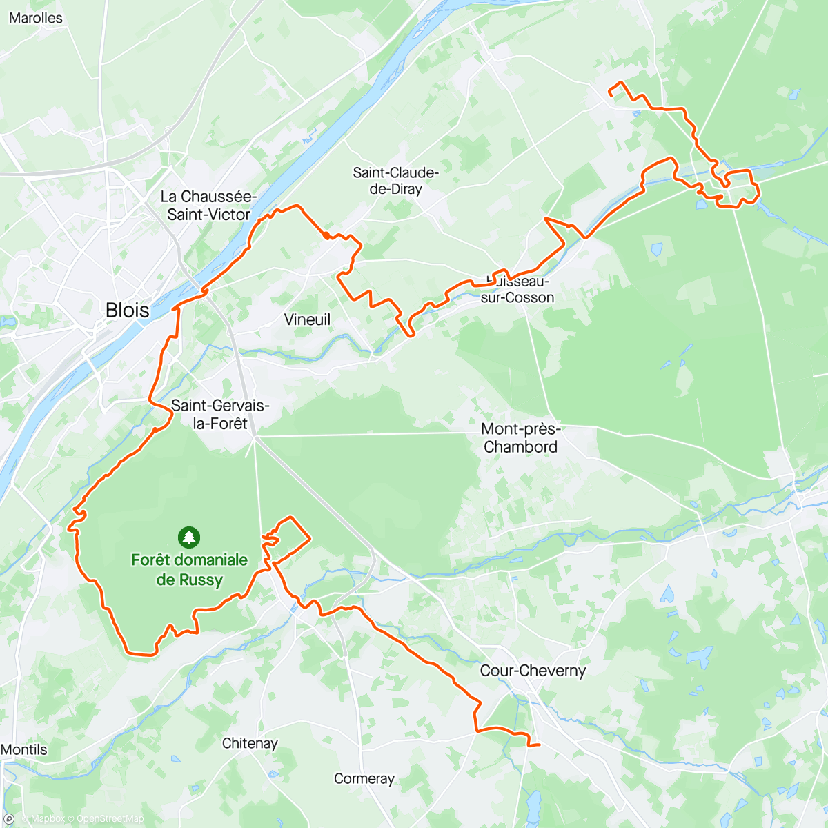 Map of the activity, Trail Château : boue, ampoule, forêt, boue, ampoules.... Course pas facile.. 9h15
