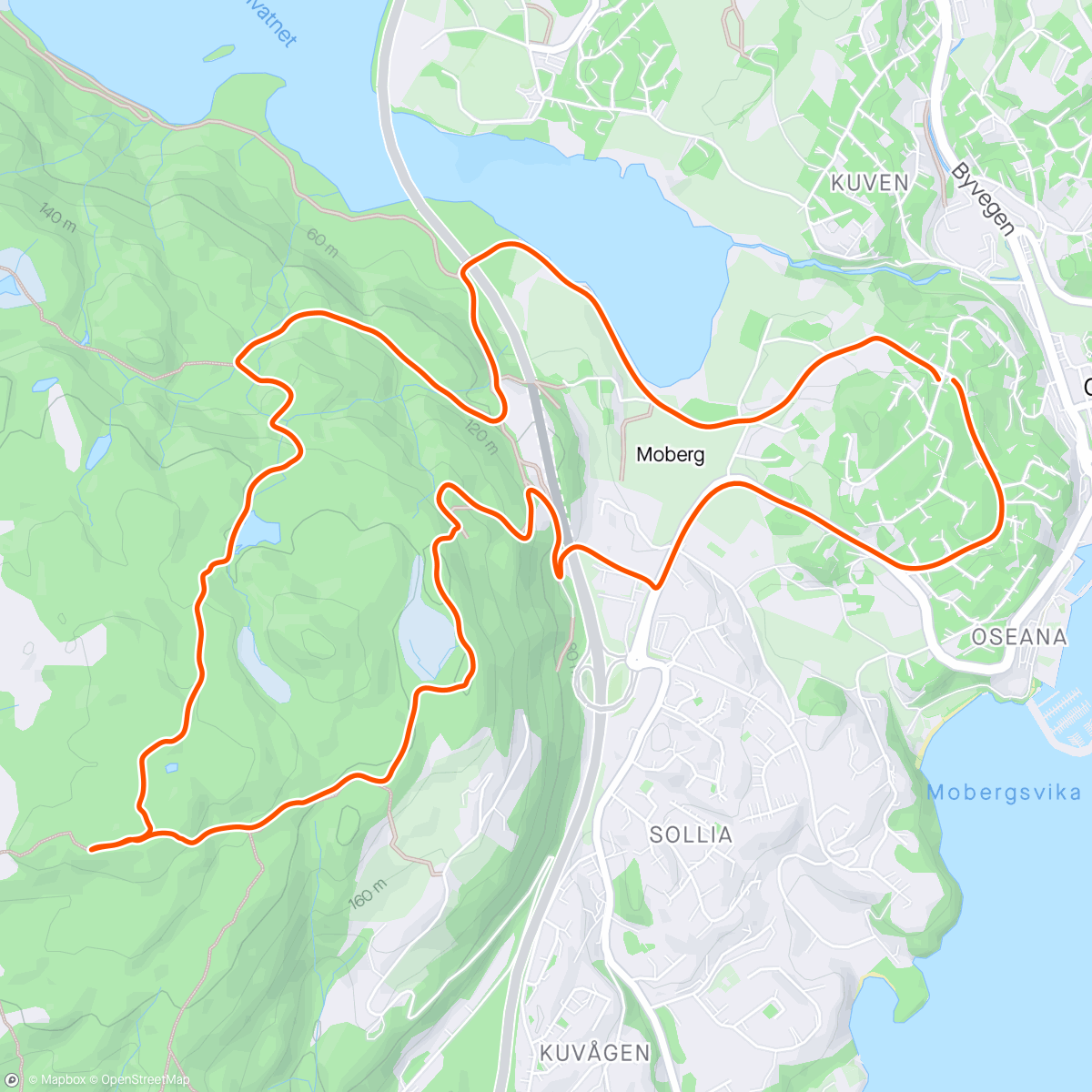 Mapa da atividade, Liafjellet