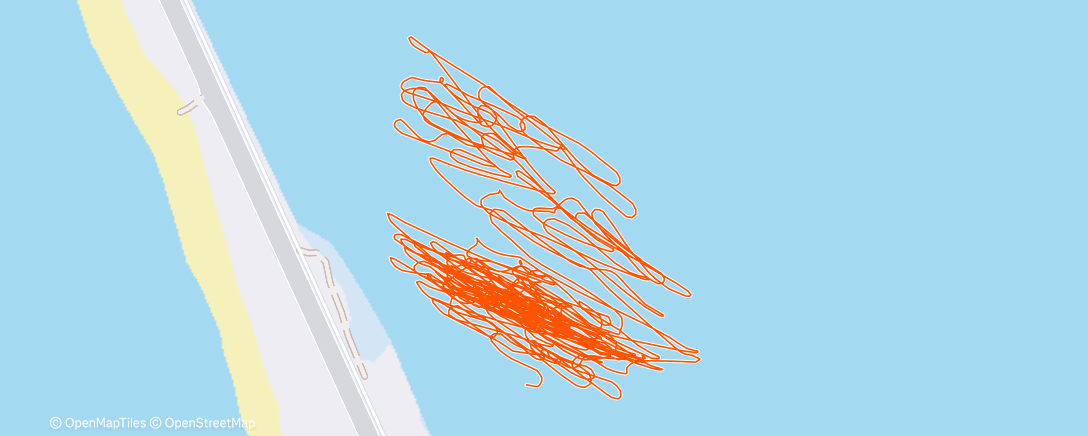 Map of the activity, Entrenamiento por la tarde