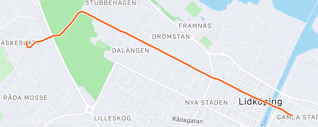 Map of the activity, Afternoon Walk