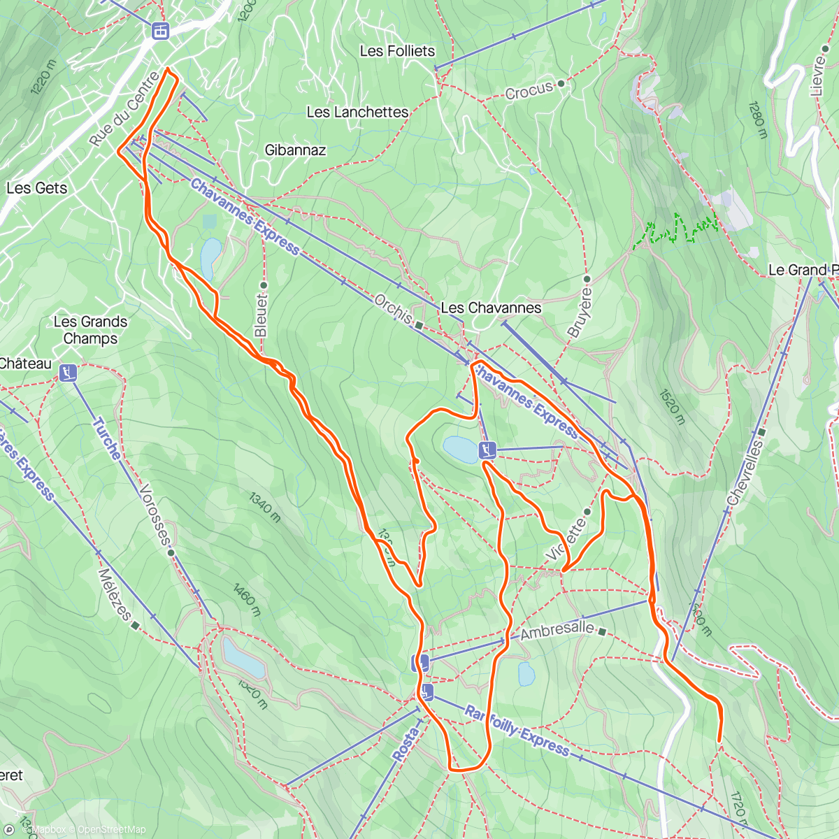 Map of the activity, Randonnée le midi