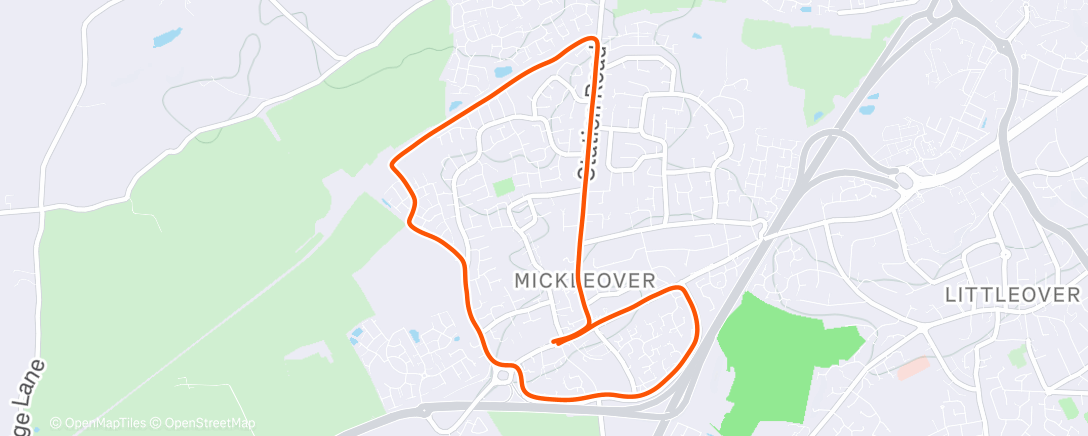 Map of the activity, Lunch Run