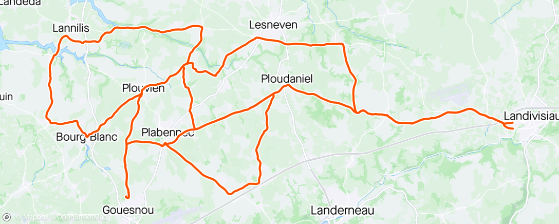 Map of the activity, Rando Gouesnou "Tous pour Tom"
