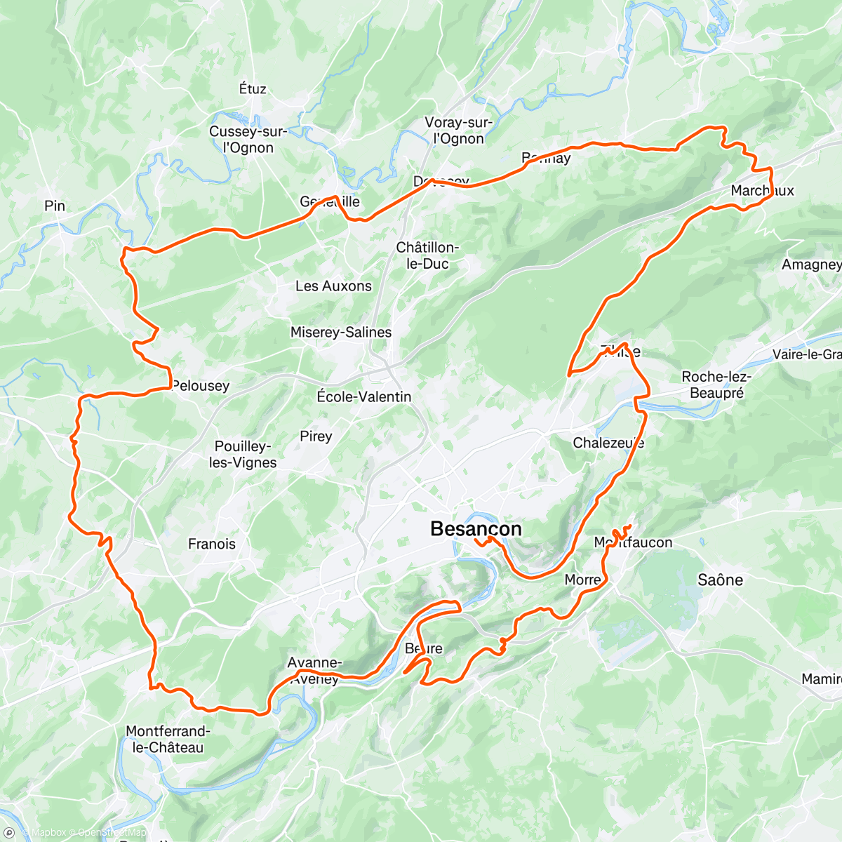Map of the activity, Sortie groupée à jeun de bon matin