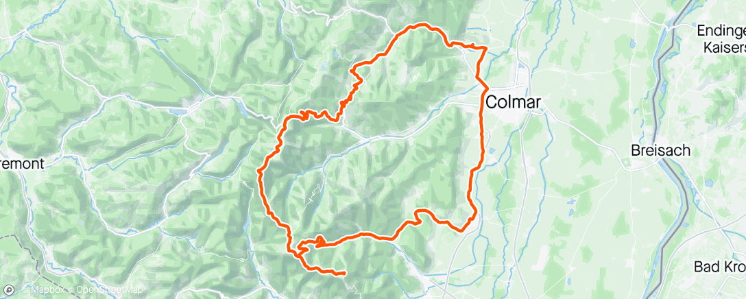 Map of the activity, #Sigo/Soultzmatt/Bannstein/Markstein/Grand Ballon/Schlucht/Wettstein/Sigo 132km D+1971m Ø27,7km/h