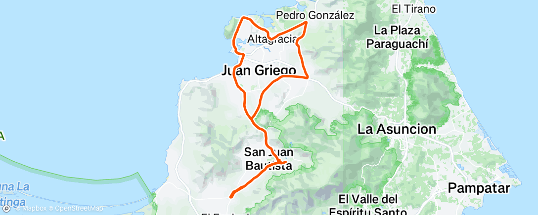 Map of the activity, por la mañana Rodar