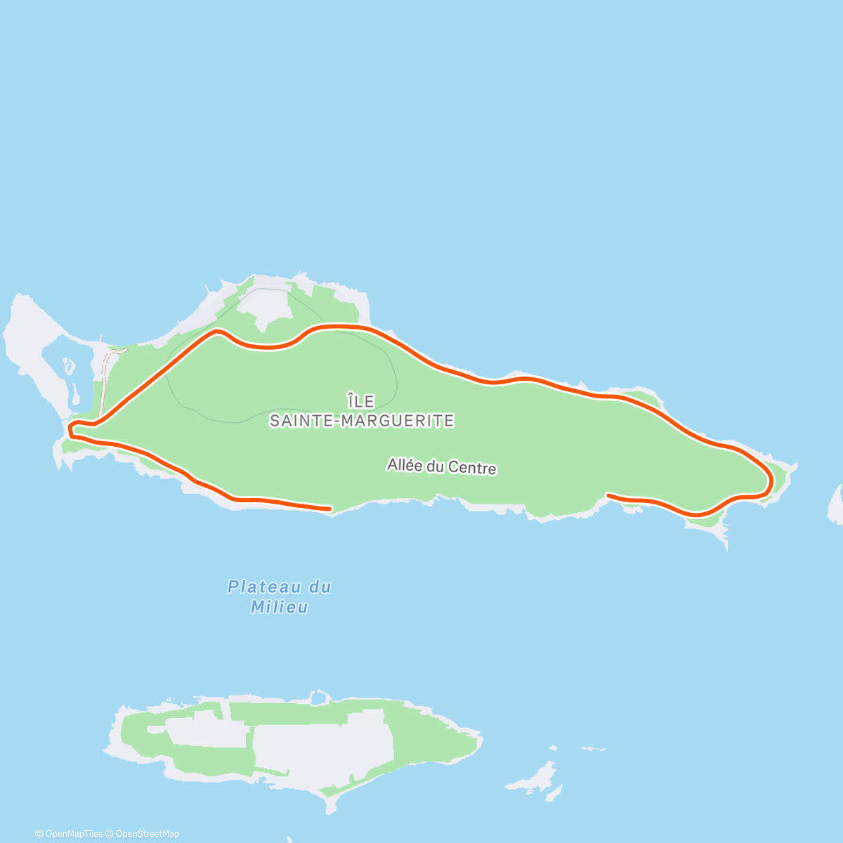 Map of the activity, Morning Run