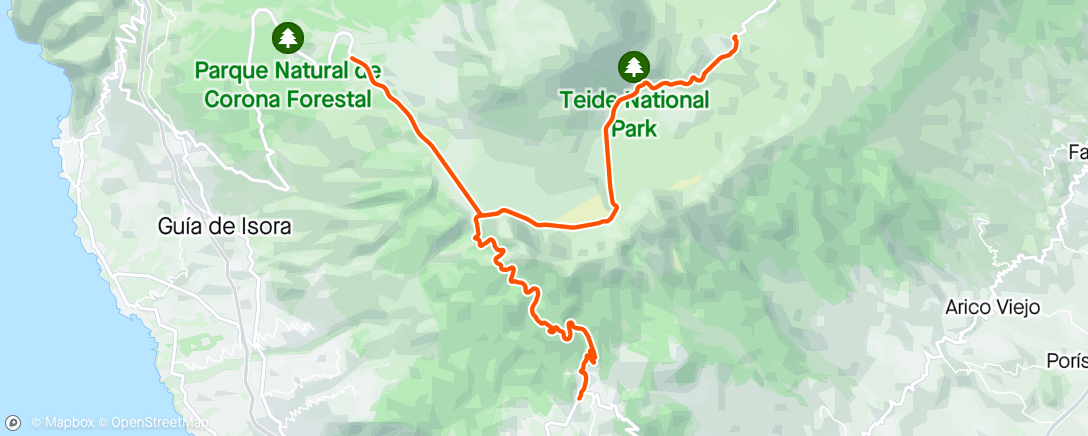 Map of the activity, Teide 3