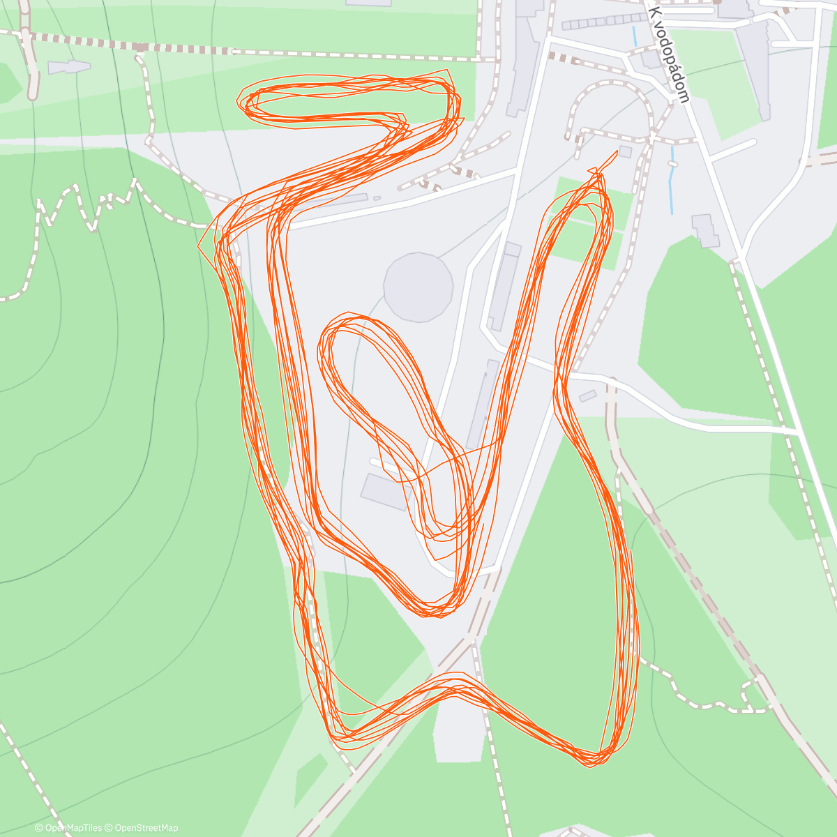 Map of the activity, Lyžba