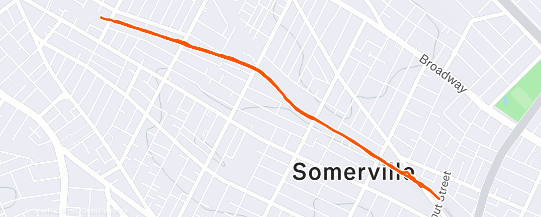 Map of the activity, Lunch Run