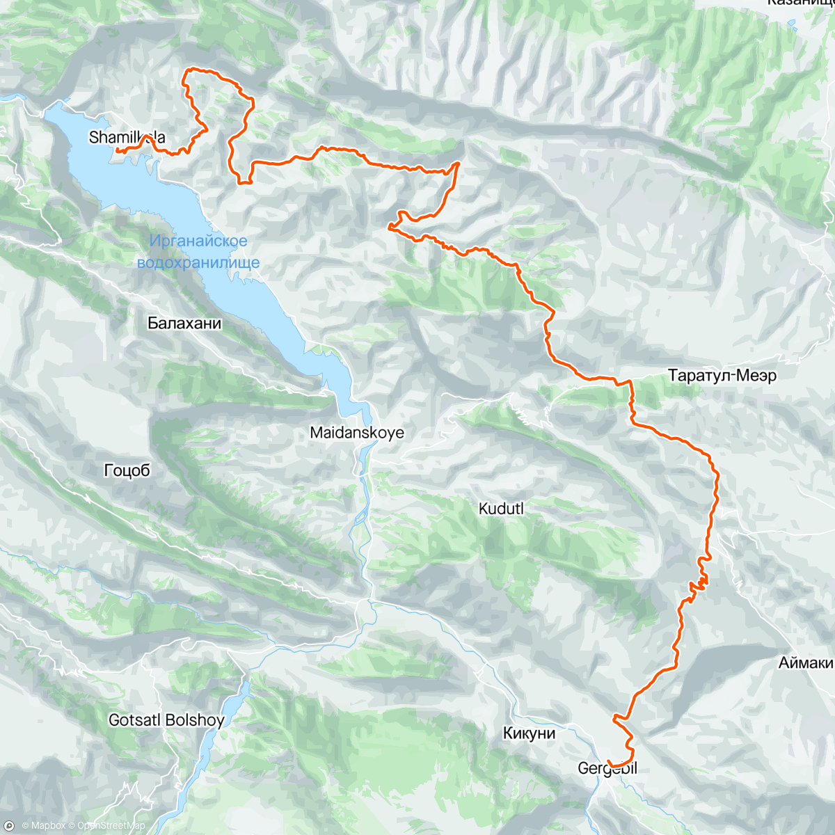Map of the activity, Дагестан Wild Trail 65 D4000