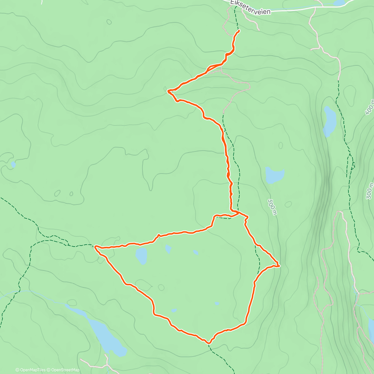 Map of the activity, Lunch Trail Run