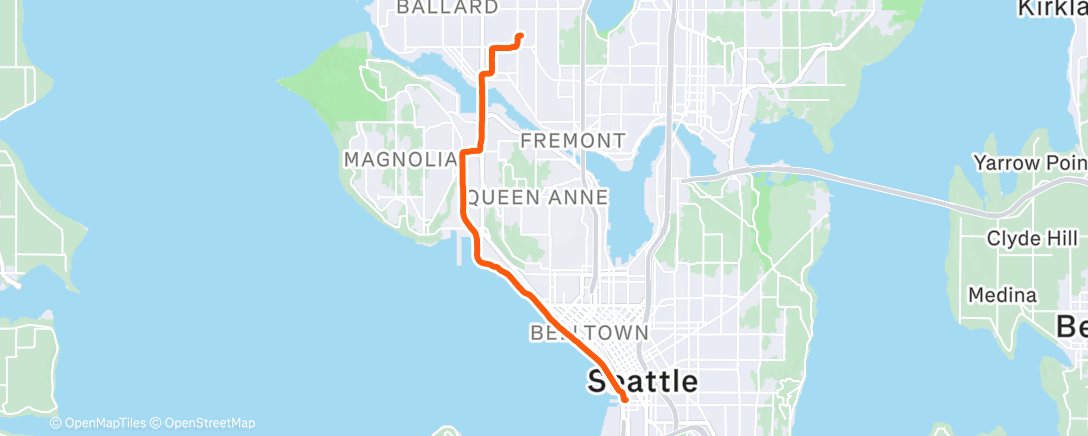 Map of the activity, Evening Run