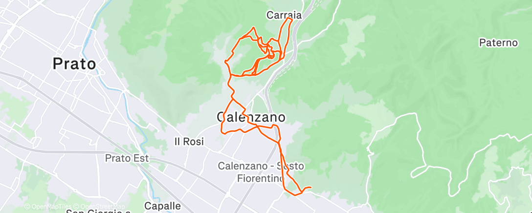 Map of the activity, Morning Mountain Bike Ride