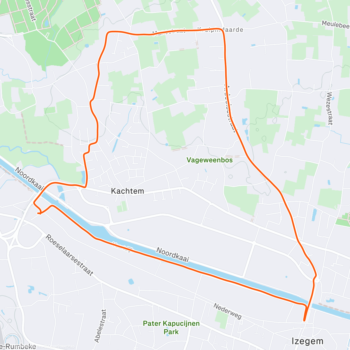 Map of the activity, Lunch Run