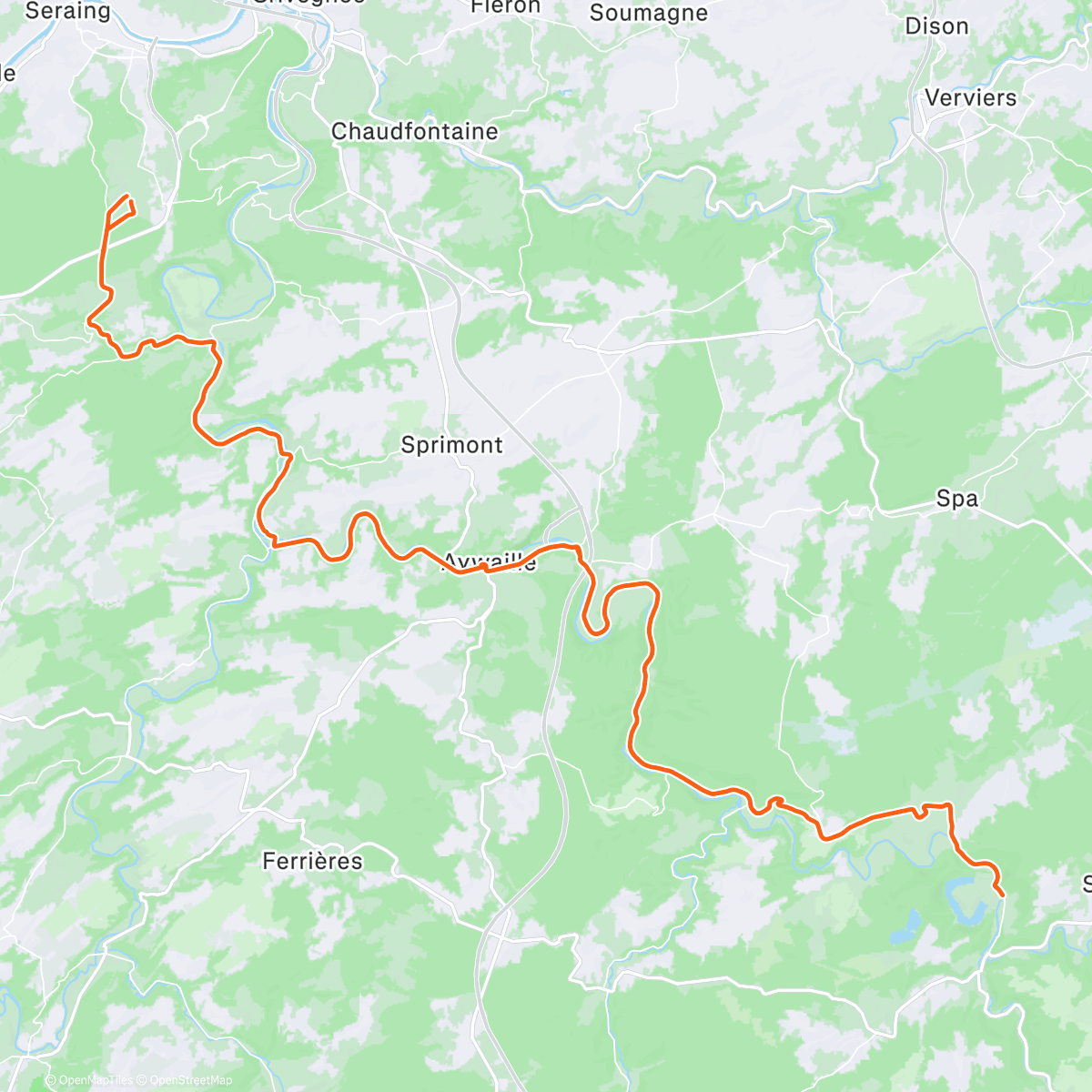 Map of the activity, Boncelles - Coo - Boncelles 🥶