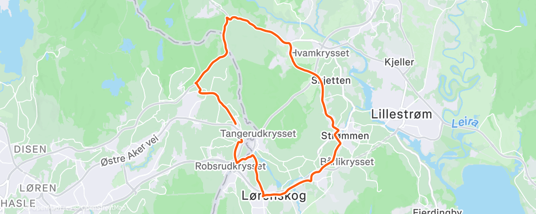 Map of the activity, Lunch Gravel Ride