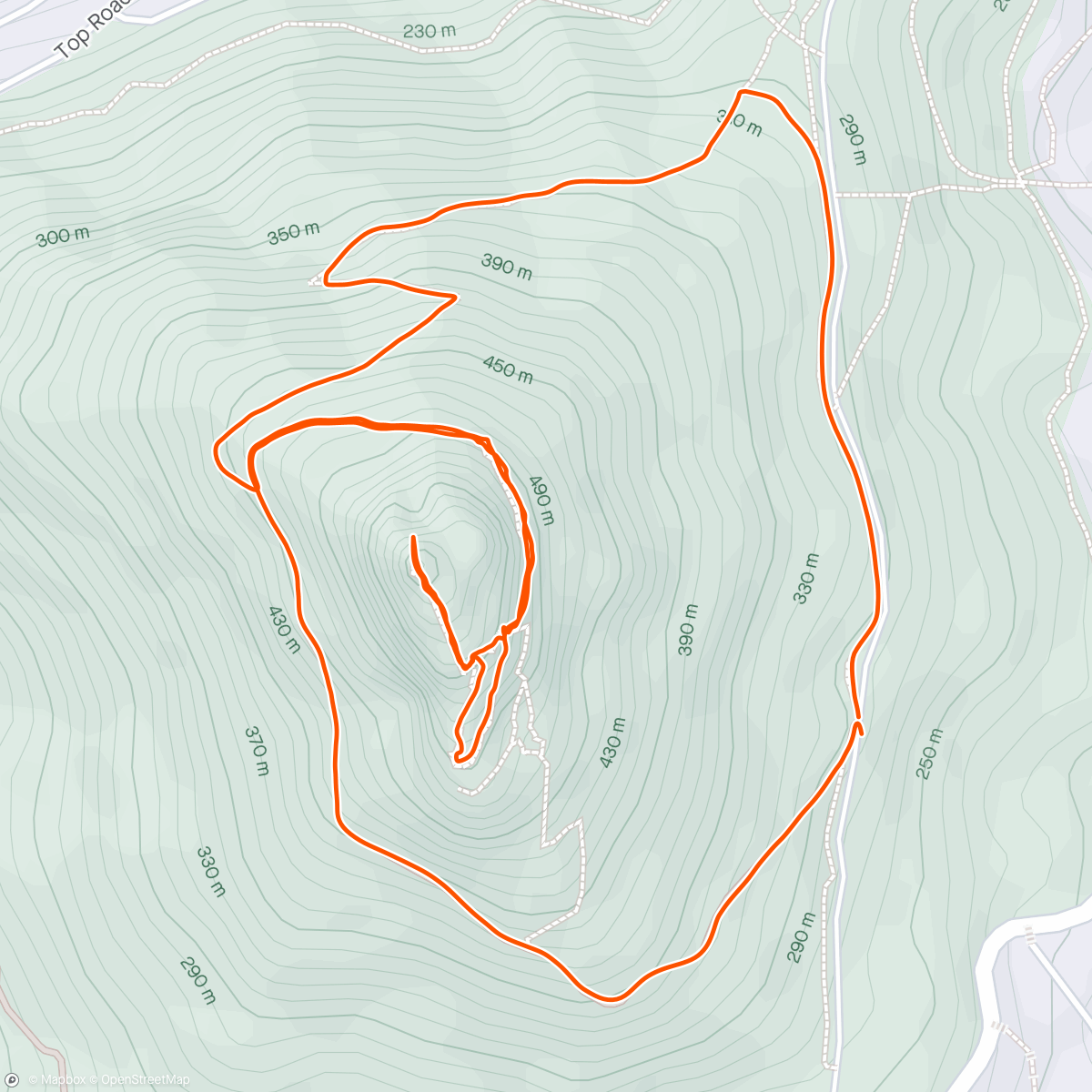 Map of the activity, Lion's Head Hiking