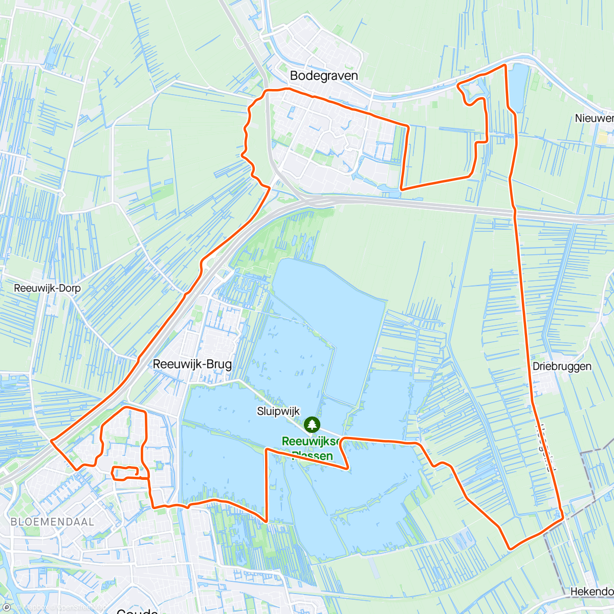 Map of the activity, Even kort solo rond de plas (#38|1800,85km)
