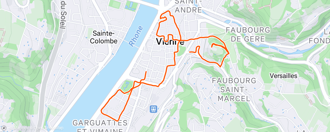 Map of the activity, Carrera de mañana