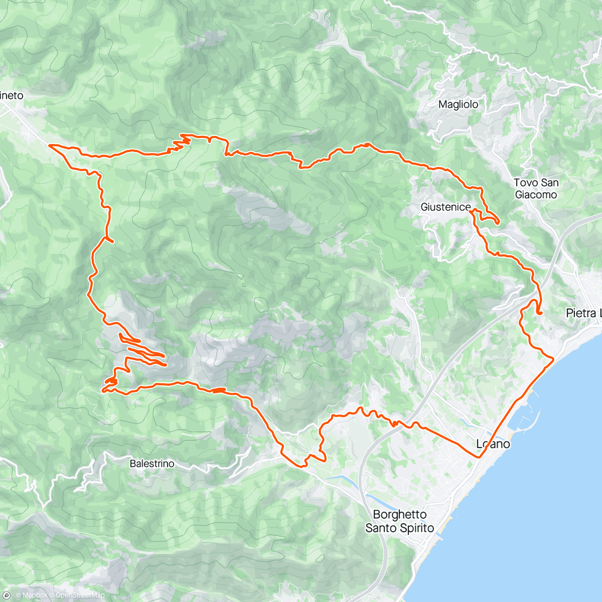Map of the activity, Giretto al giogo..
