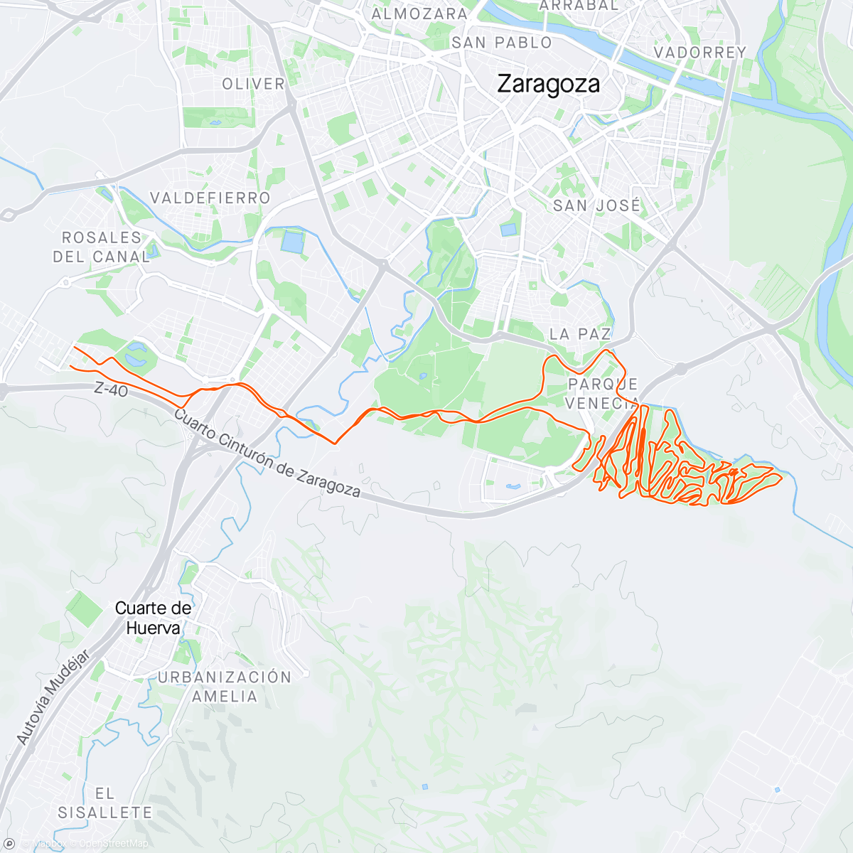 Map of the activity, Valdegurriana 30Km