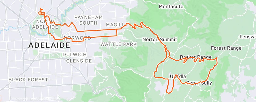 Map of the activity, Basket Range