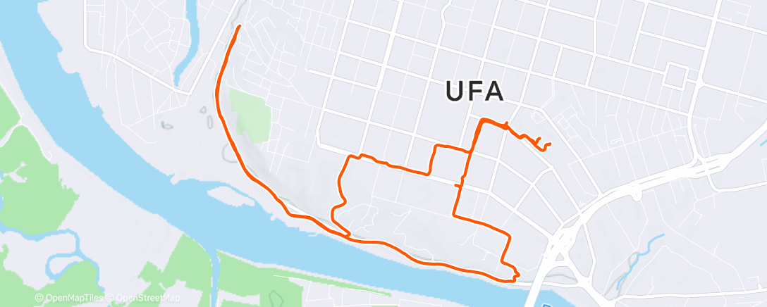 Map of the activity, Вечерний забег