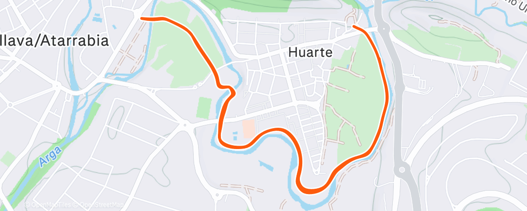 Map of the activity, Morning Run