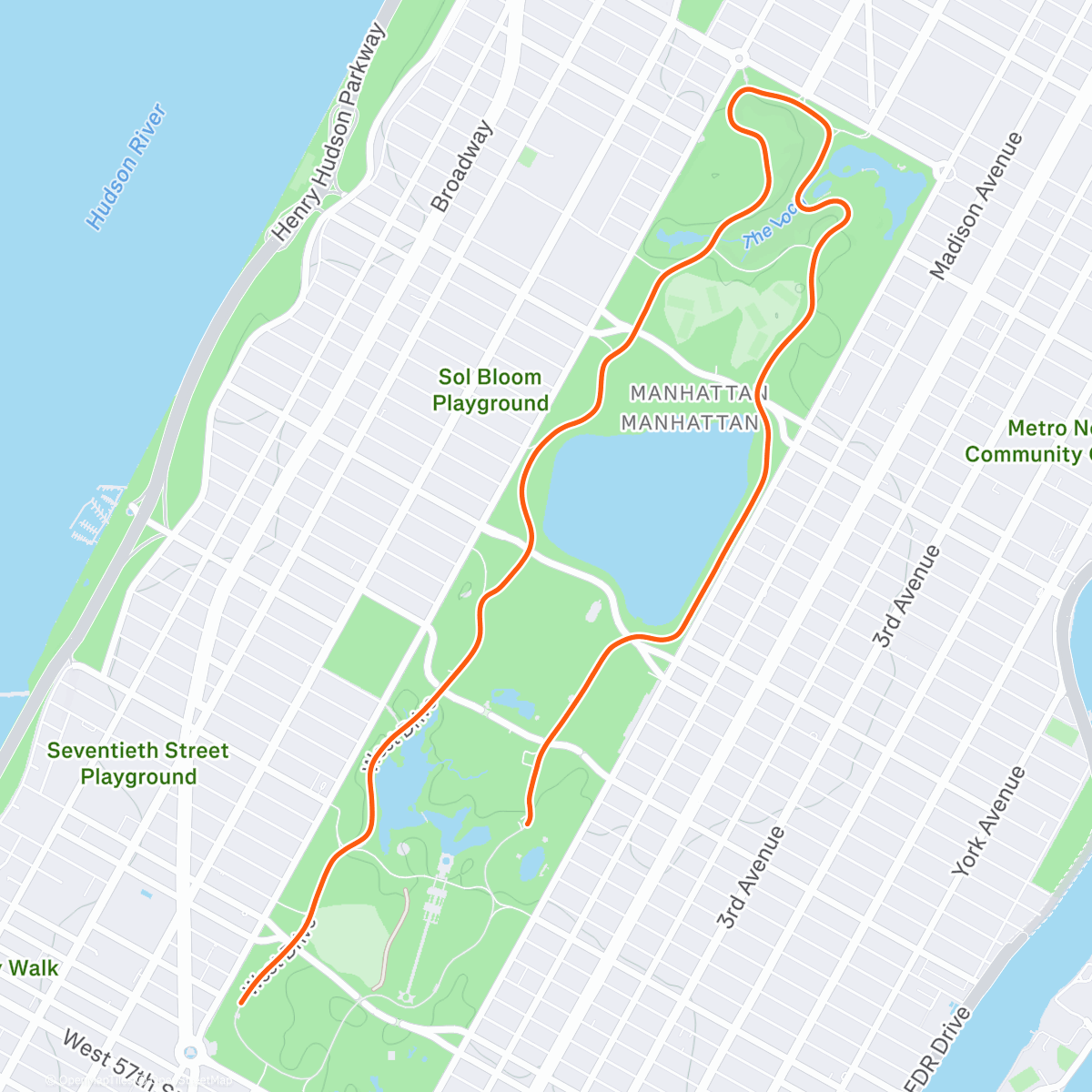 Map of the activity, Zwift - The Gorby on Knickerbocker in New York