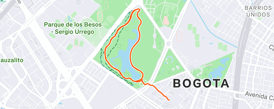 Map of the activity, Carrera a la hora del almuerzo