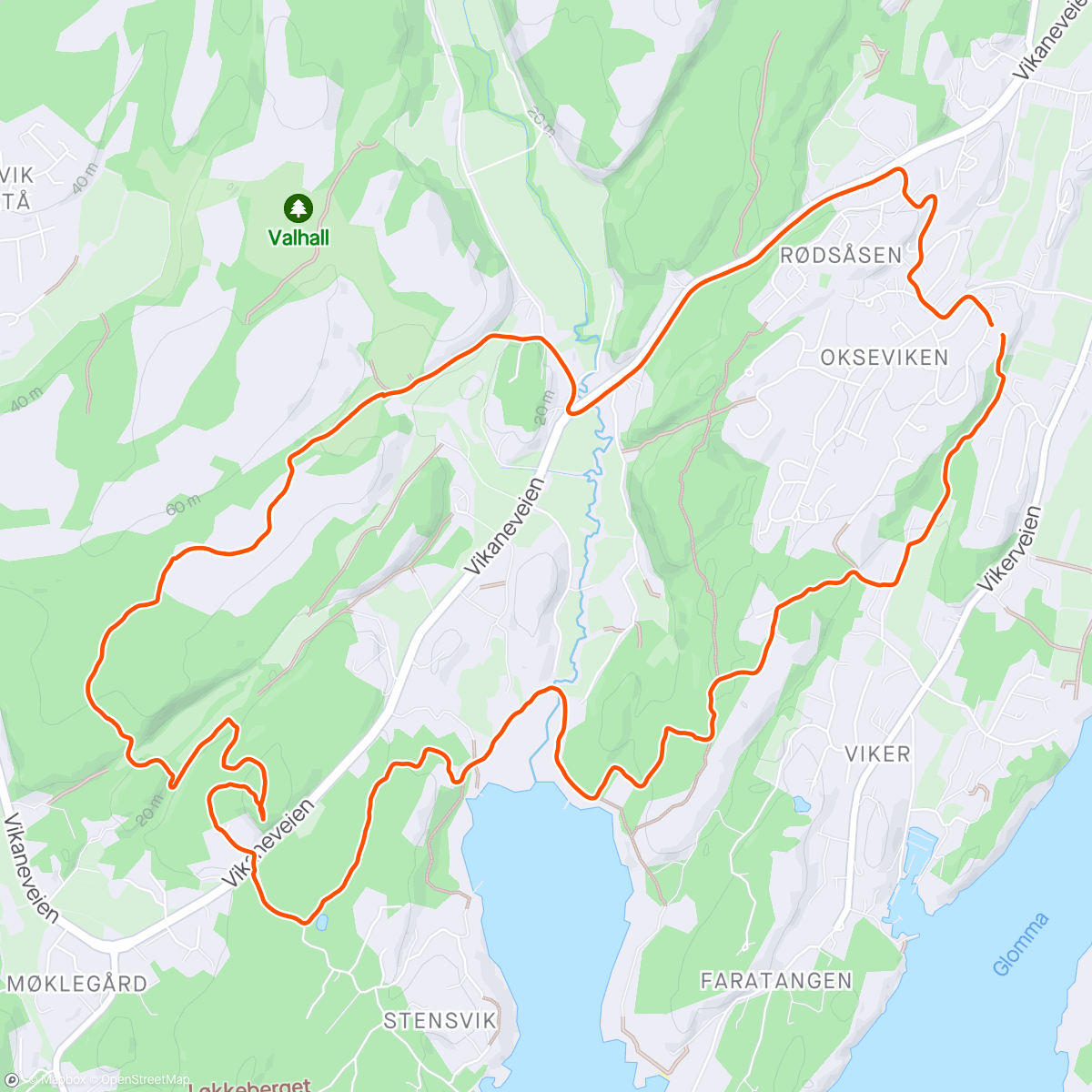 Map of the activity, Afternoon Run cc