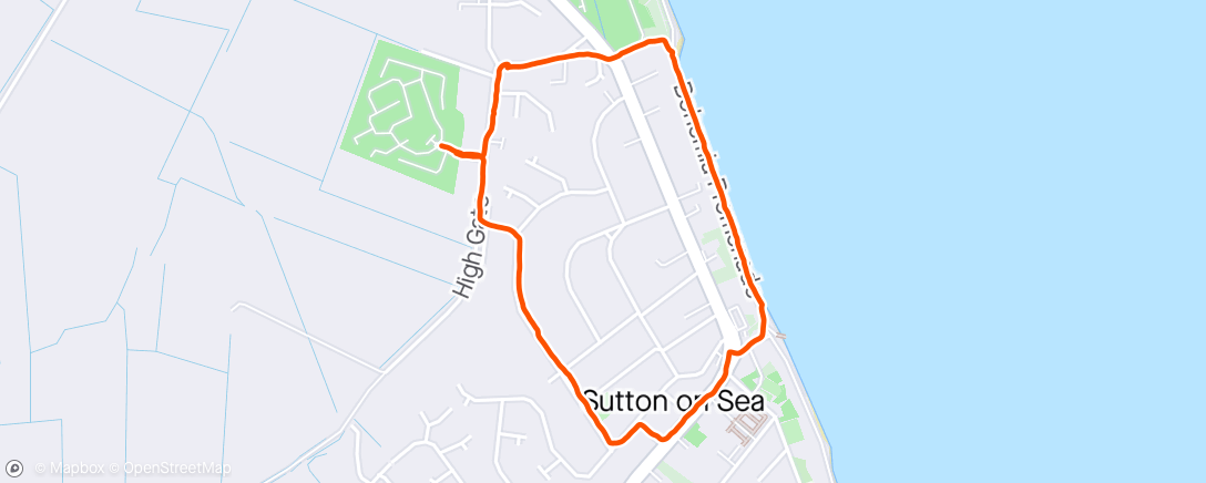 Map of the activity, Walk along sea front with Finley and Rubes