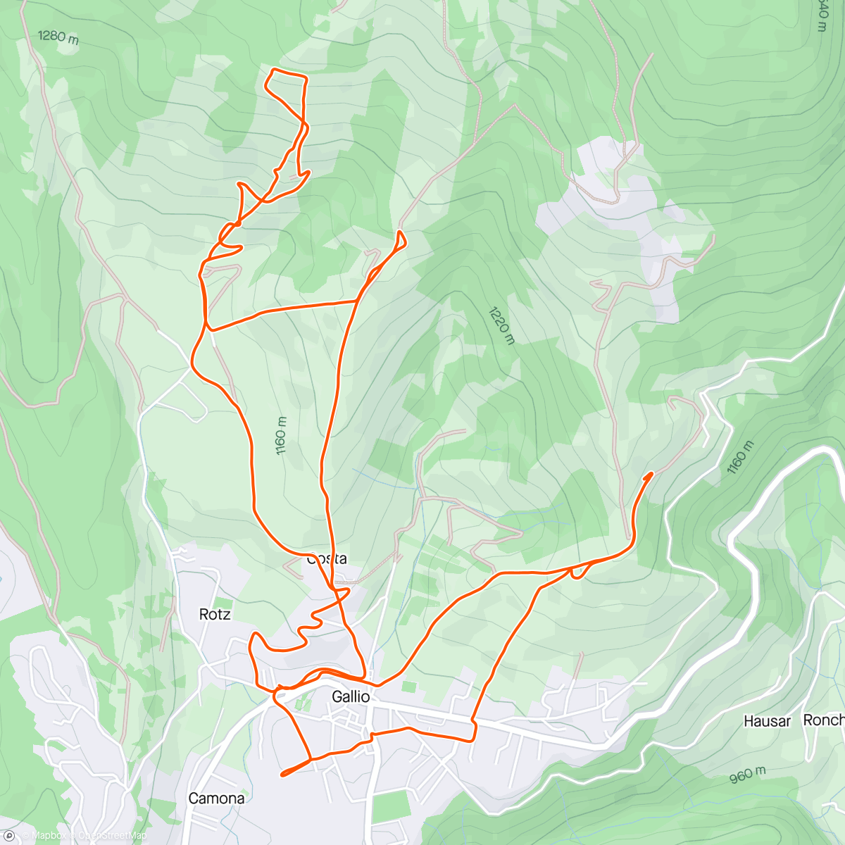 「Sessione di trail running mattutina」活動的地圖