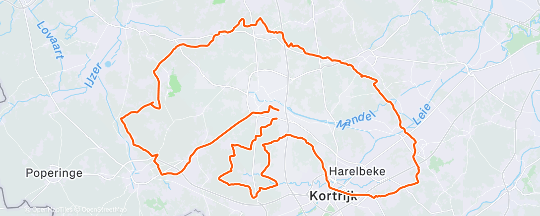 Map of the activity, Morning Ride