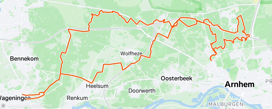 Map of the activity, MTB Schaarsbergen with Gerwin, nice talks, sun and nice stop at Trix